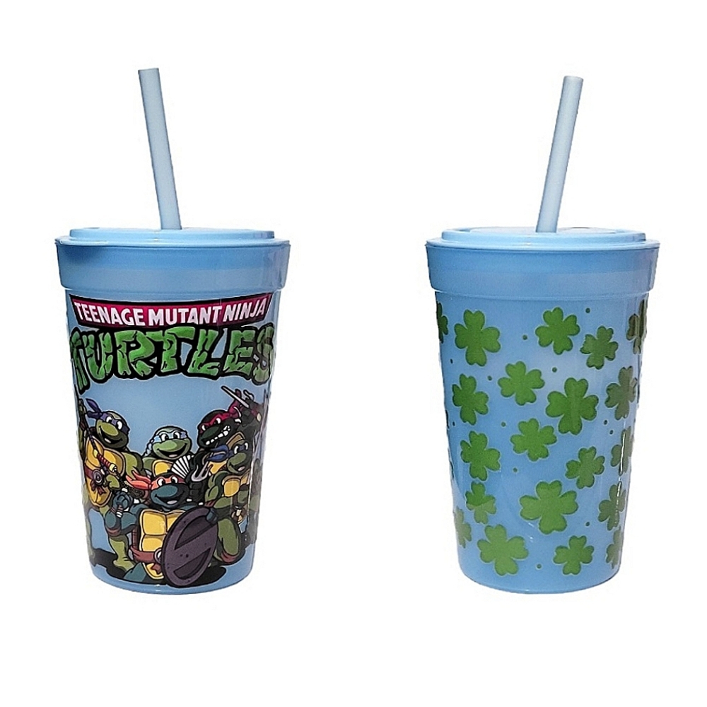 3/$20 Teenage Mutant Ninja Turtles Blue Plastic Cup Tumbler 16 oz Kids